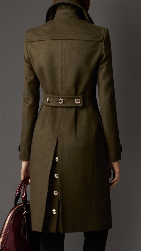 burberry olive wool cashmere coat|burberry cashmere overcoat.